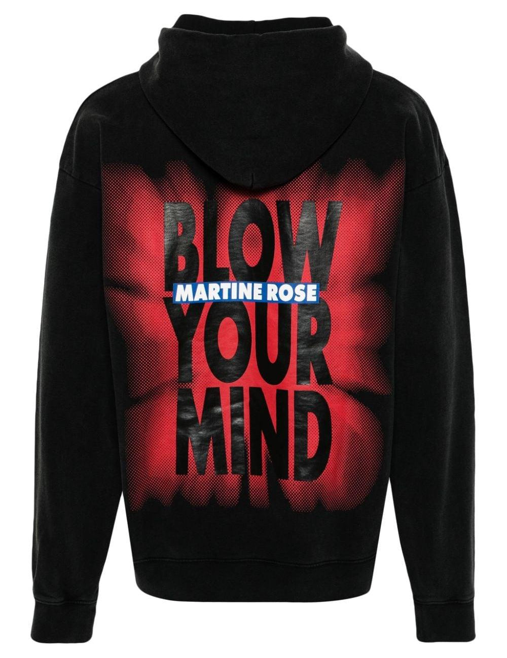Felpa Blow Your Mind con stampa in nero - uomo 