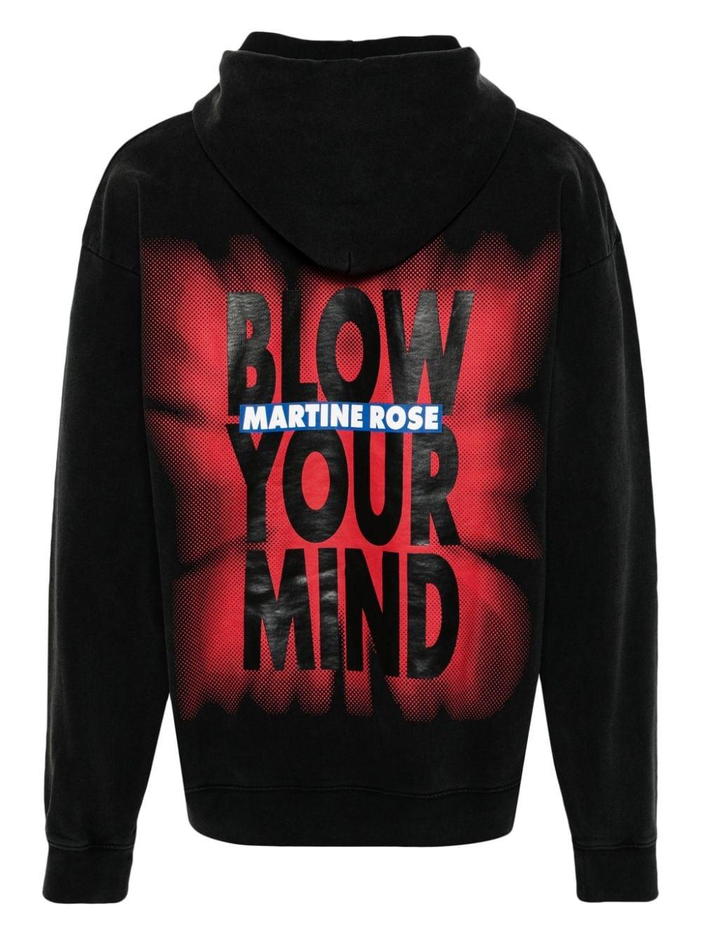 Felpa Blow Your Mind con stampa in nero - uomo 