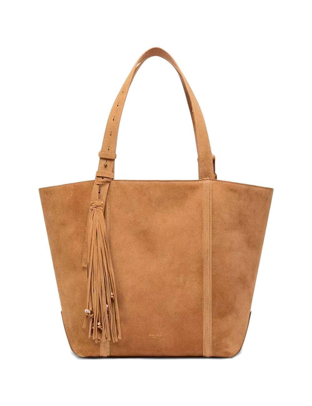 Borsa TOTE shopping 24.7 in pelle scamosciata beige Golden Goose - donna 