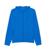 Felpa con zip e logo Kyanite ricamato in blu Arc'teryx - uomo 