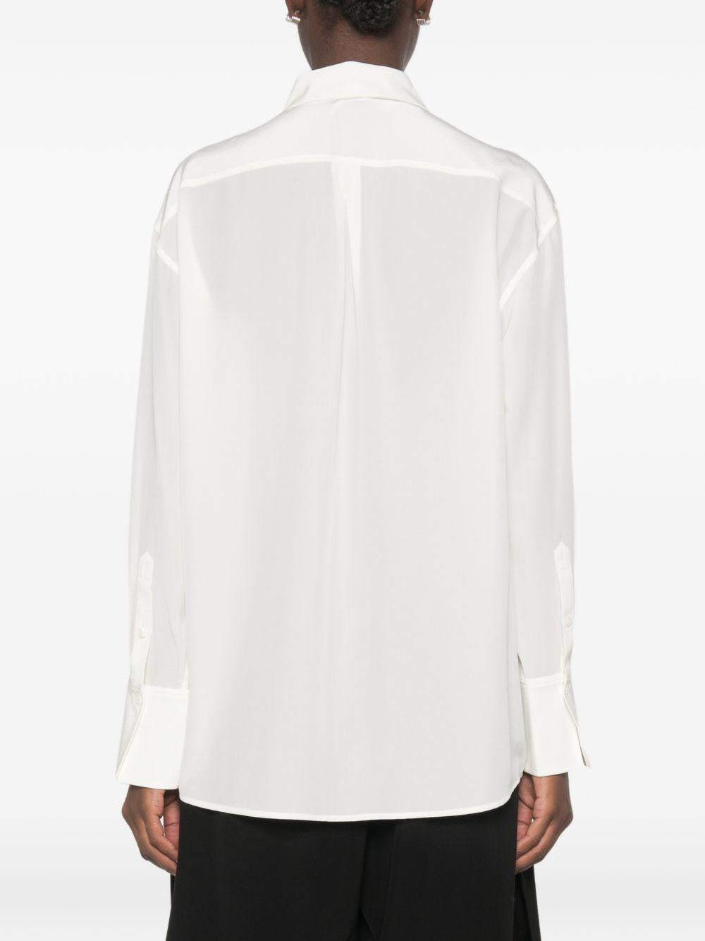 Camicia in crepe di setain bianco 