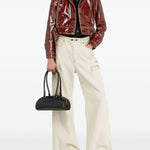 Giacca doppio petto in vernice in marrone Diesel - donna 