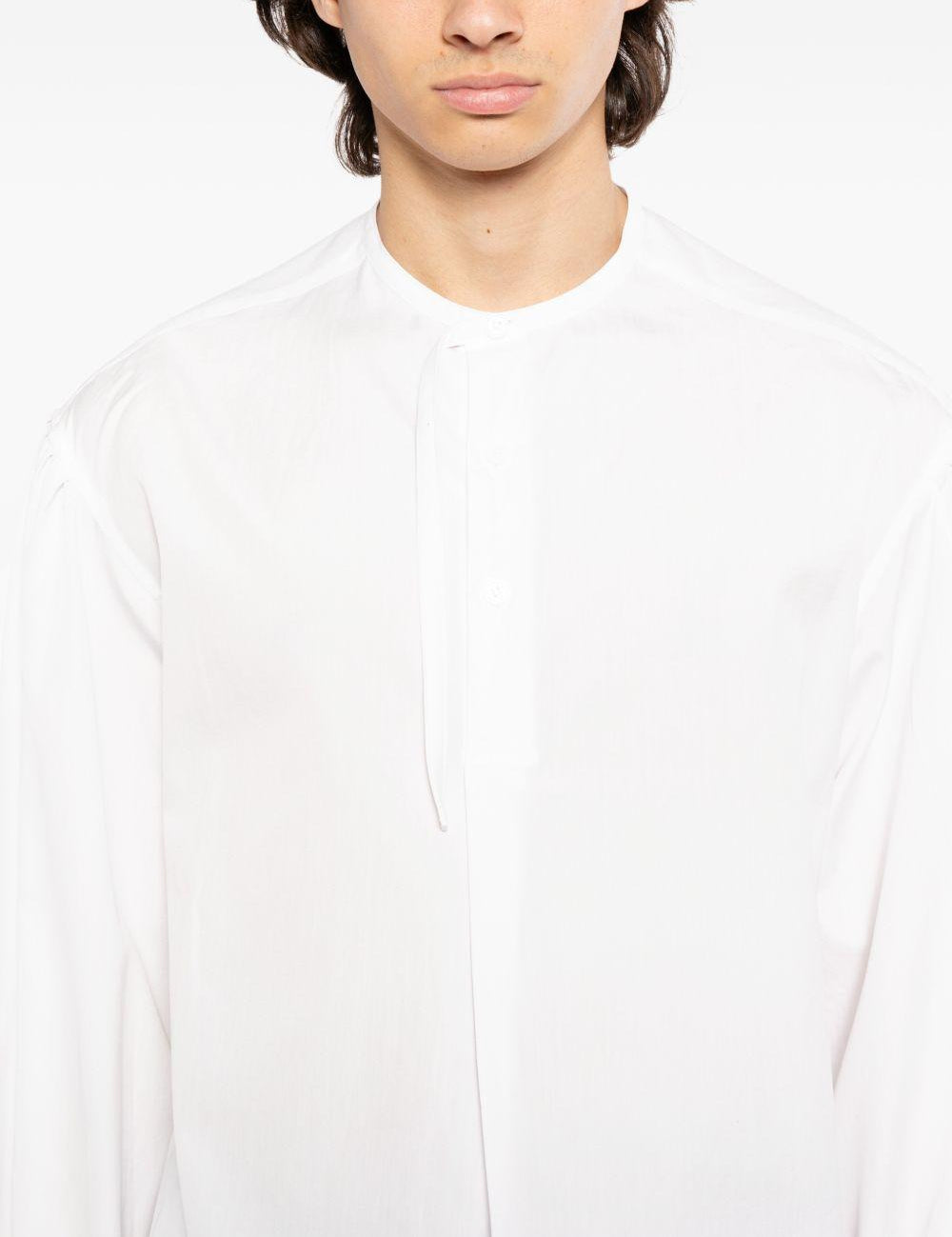 Camicia a maniche lunghe in cotone in bianco Yohji yamamoto - uomo 