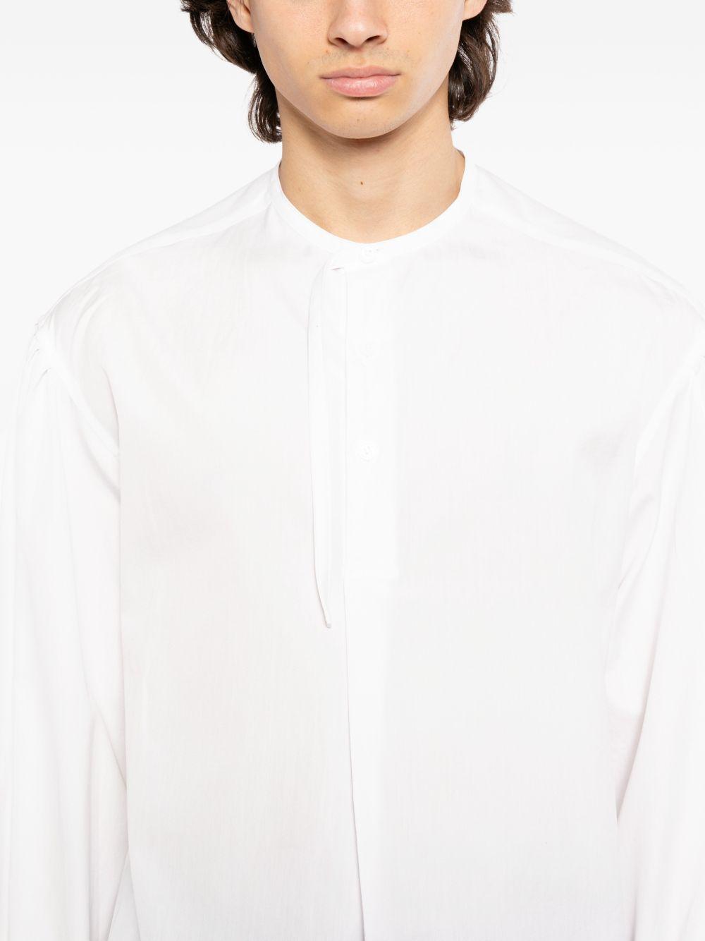 Camicia a maniche lunghe in cotone in bianco Yohji yamamoto - uomo 