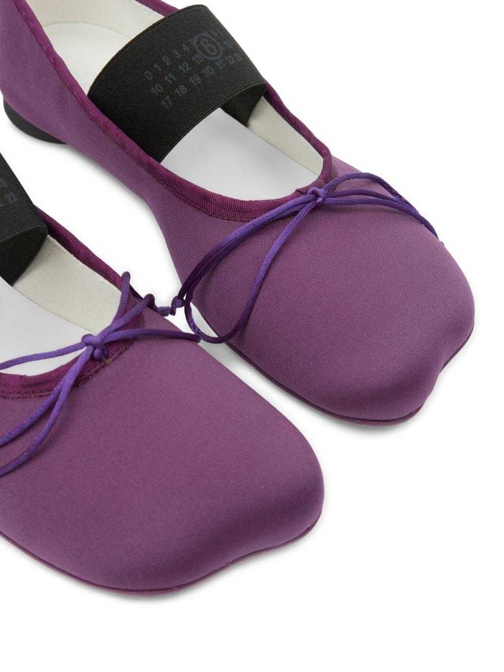 Ballerine anatomiche con fiocco in viola Mm6 maison margiela - donna 
