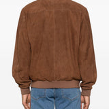 Giacca bomber in pelle in marrone Fay - uomo 
