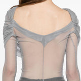 Top Veiled in seta in nero Christopher esber - donna 