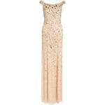 Abito da sera jessie con cristalli in oro Jenny packham- donna 