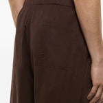 Pantaloni Melrose con ricamo in marrone Laneus - uomo 