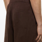 Pantaloni Melrose con ricamo in marrone Laneus - uomo 