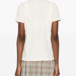 Polo a maniche corte in avorio Moncler - donna 