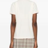 Polo a maniche corte in avorio Moncler - donna 