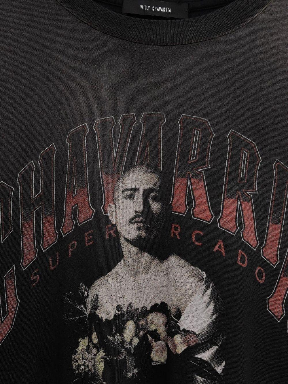 T-shirt con stampa grafica in nero Willy chavarria - uomo 