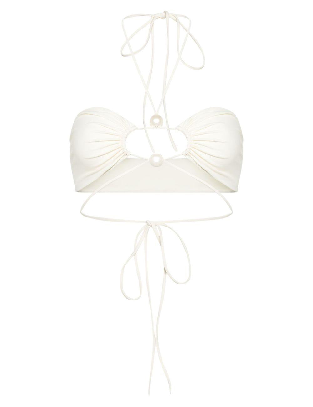 Top bikini  in bianco Magda butrym - donna 