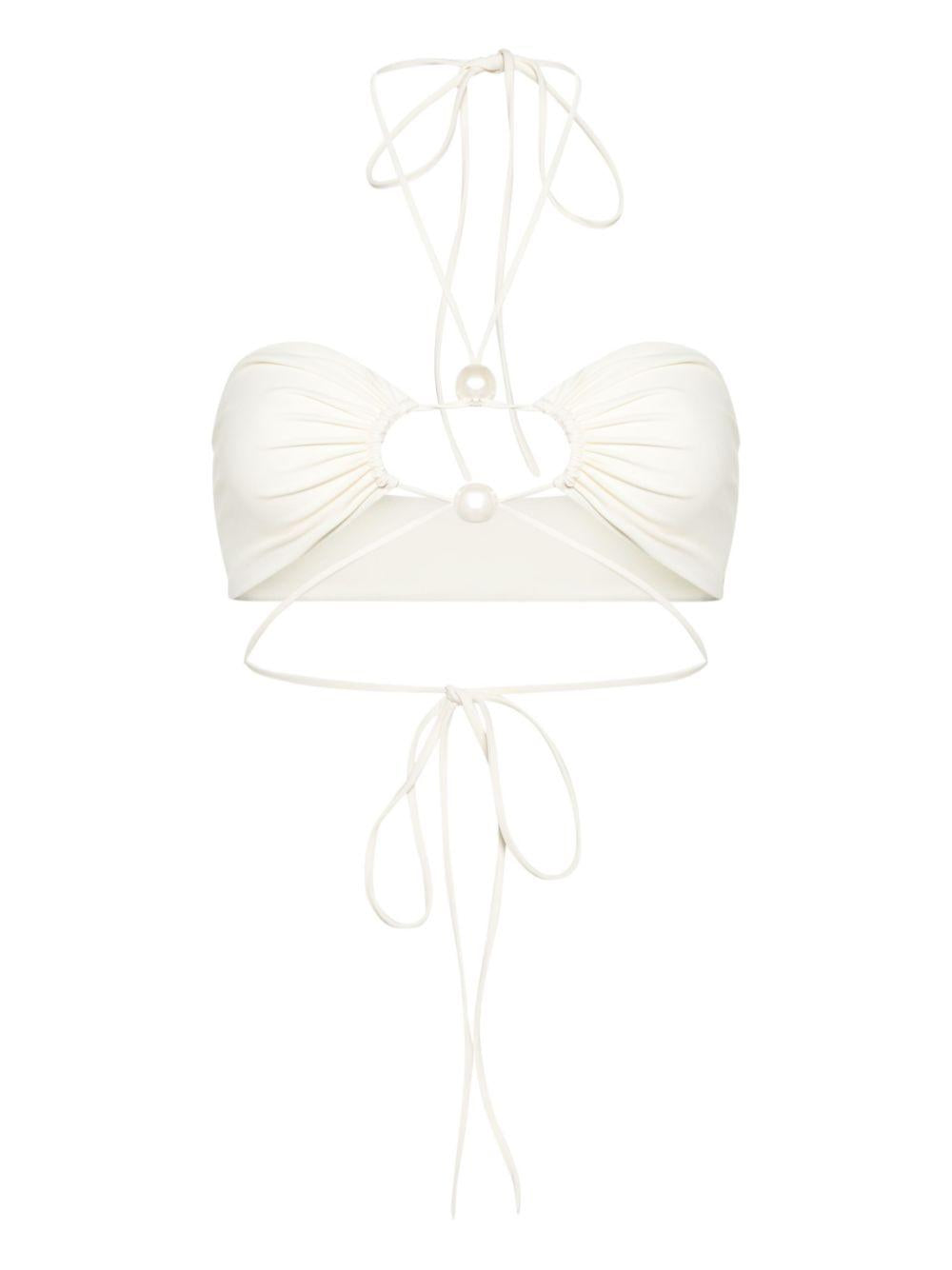 Top bikini  in bianco Magda butrym - donna 