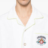 Camicia a maniche corte con stampa grafica in bianco Casablanca - uomo 
