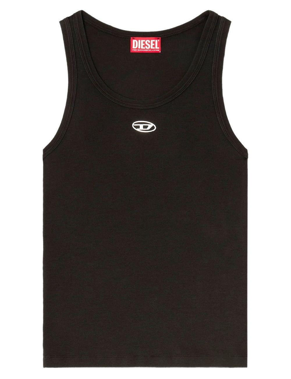 Canotta T-Anki con logo in nero Diesel - donna 