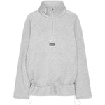 Felpa con mezza zip in grigio Rene caovilla - donna 