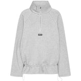 Felpa con mezza zip in grigio Rene caovilla - donna 