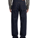 Jeans straight in denim indigo raw 