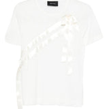 T-shirt con fiocco in bianco Simone rocha - donna 