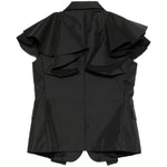 Giacca smanicata con ruches in nero Comme Des Garçons - donna 
