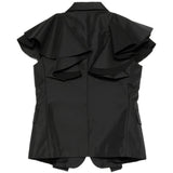 Giacca smanicata con ruches in nero Comme Des Garçons - donna 