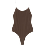 Costume con volant sul retro in marrone Jacquemus - donna 