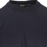 T-shirt a maniche corte in blu Zegna - uomo 