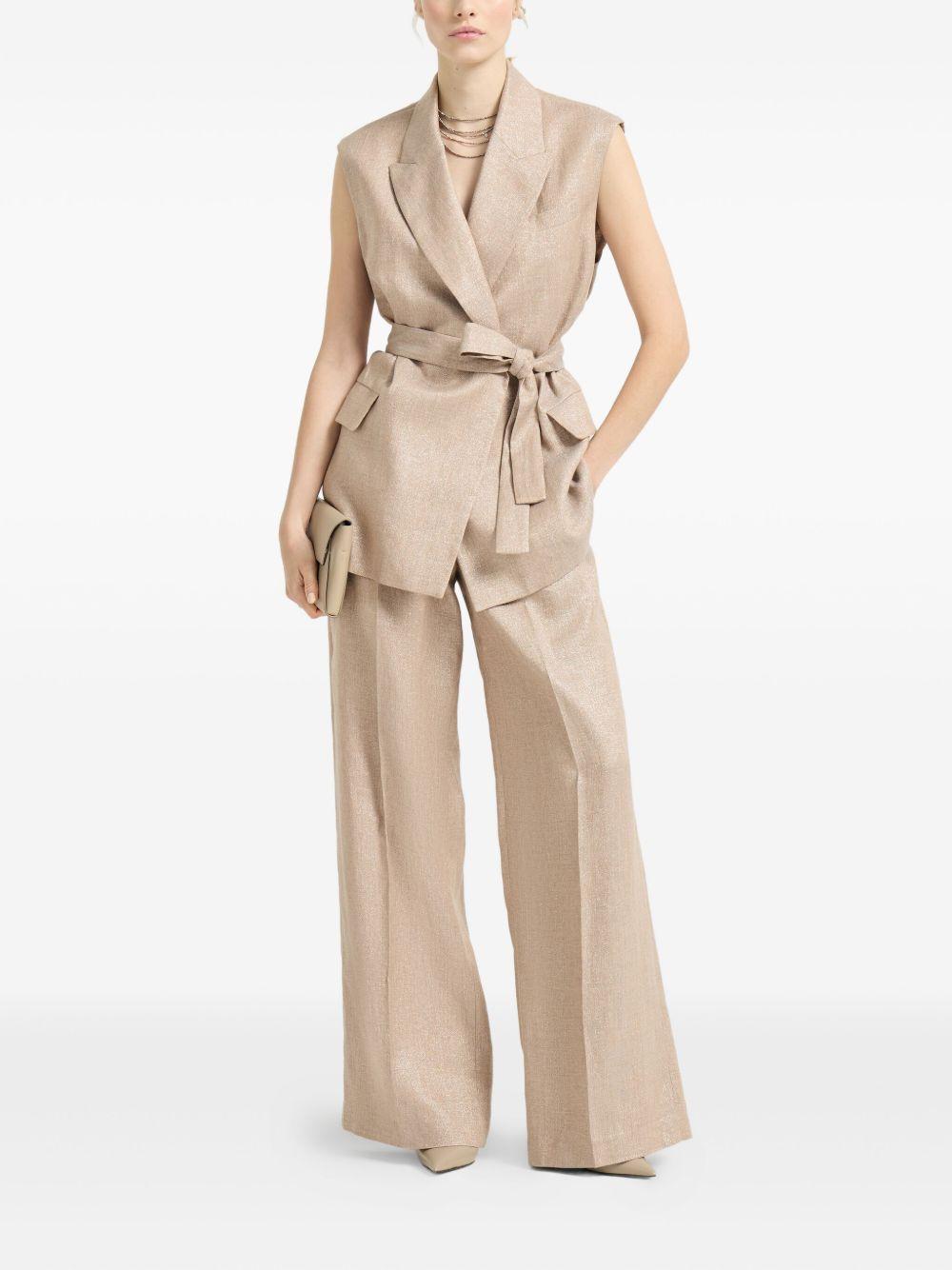 Pantaloni con dettaglio Monili in beige Brunello cucinelli - donna 