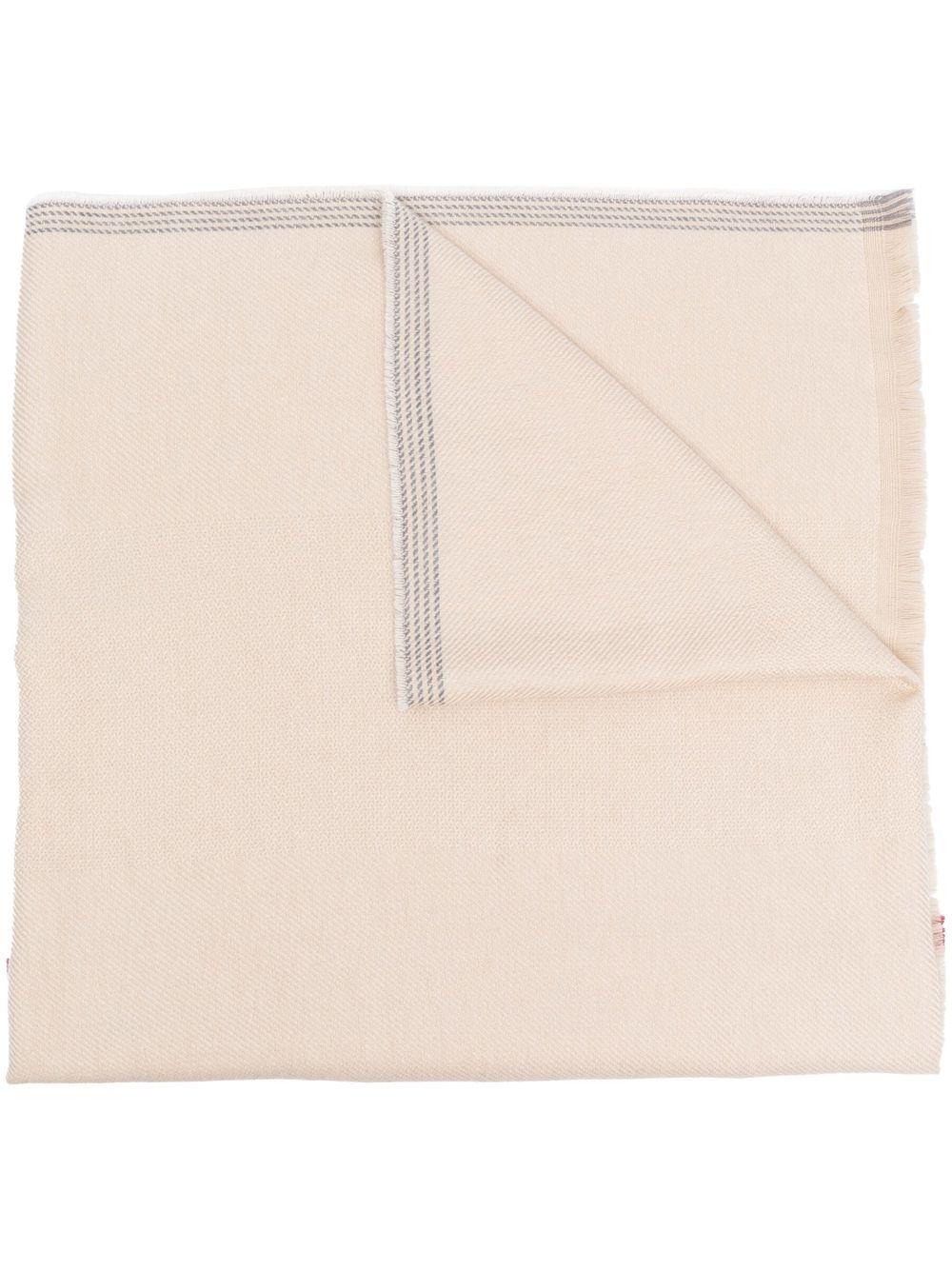 Sciarpa con bordi sfrangiati in beige Brunello cucinelli - uomo 
