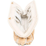 Clutch bios con inserti in rafia in avorio e beige Themoirè - donna 