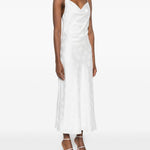 Abito a fiori jacquard in bianco Rotate - donna 