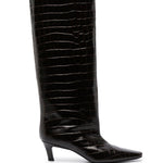 Stivali goffrati con effetto coccodrillo in marrone Toteme - donna 
