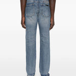 Jeans in cotone cinque tasche in blu Ksubi - uomo 