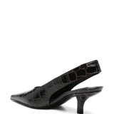 Décolleté slingback in marrone cocco toteme - donna 