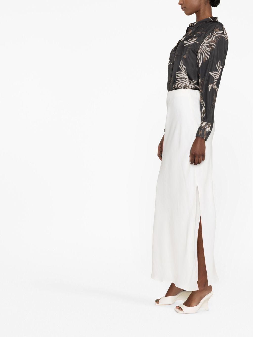 Gonna maxi con spacco in bianco Brunello cucinelli - donna 
