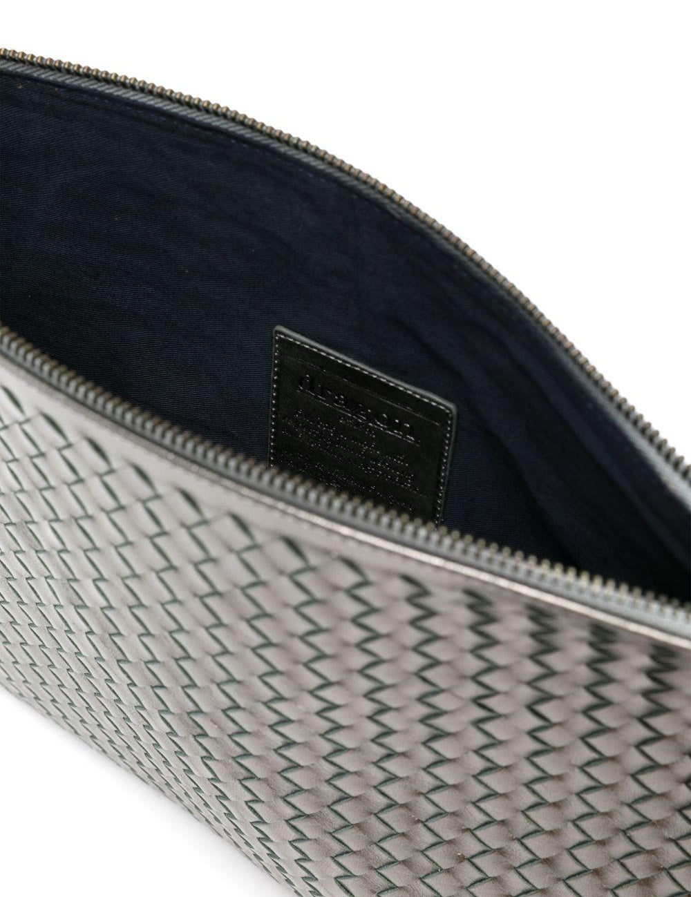 Clutch intrecciato A4 in argento Dragon diffusion - donna 