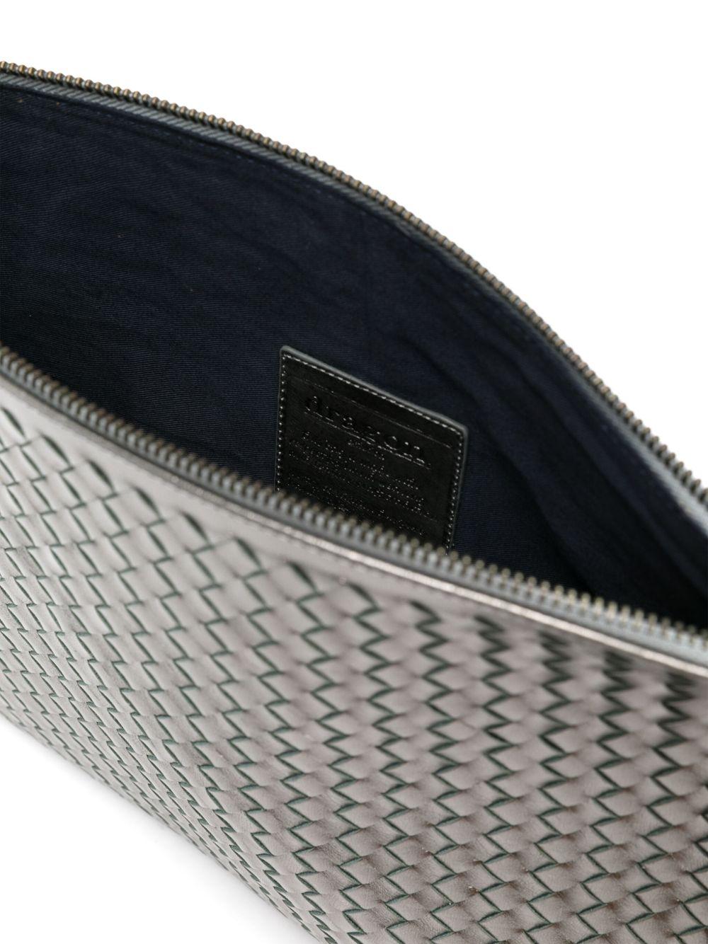 Clutch intrecciato A4 in argento Dragon diffusion - donna 