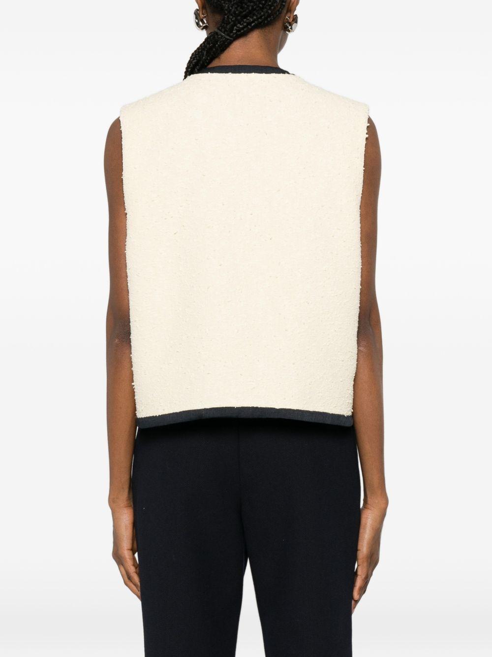 Gilet con profili a contrasto in beige Blazé milano - donna 