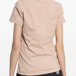 T-shirt con logo applicato in rosa Moncler - uomo 