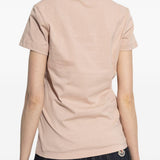 T-shirt con logo applicato in rosa Moncler - uomo 