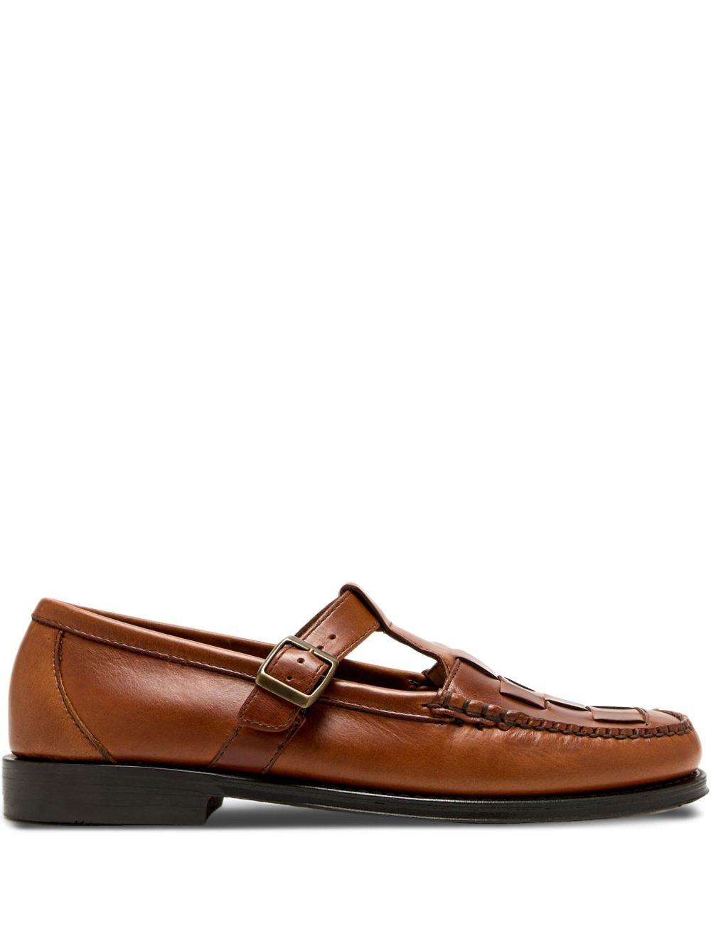 Mocassini con fibbia in marrone Gh bass - uomo 