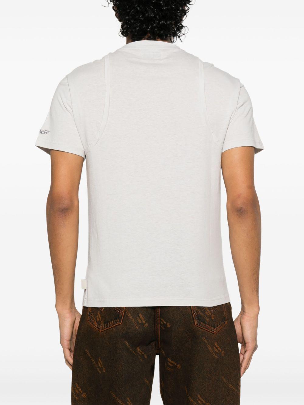 T-shirt con logo in bianco Carrer - uomo 