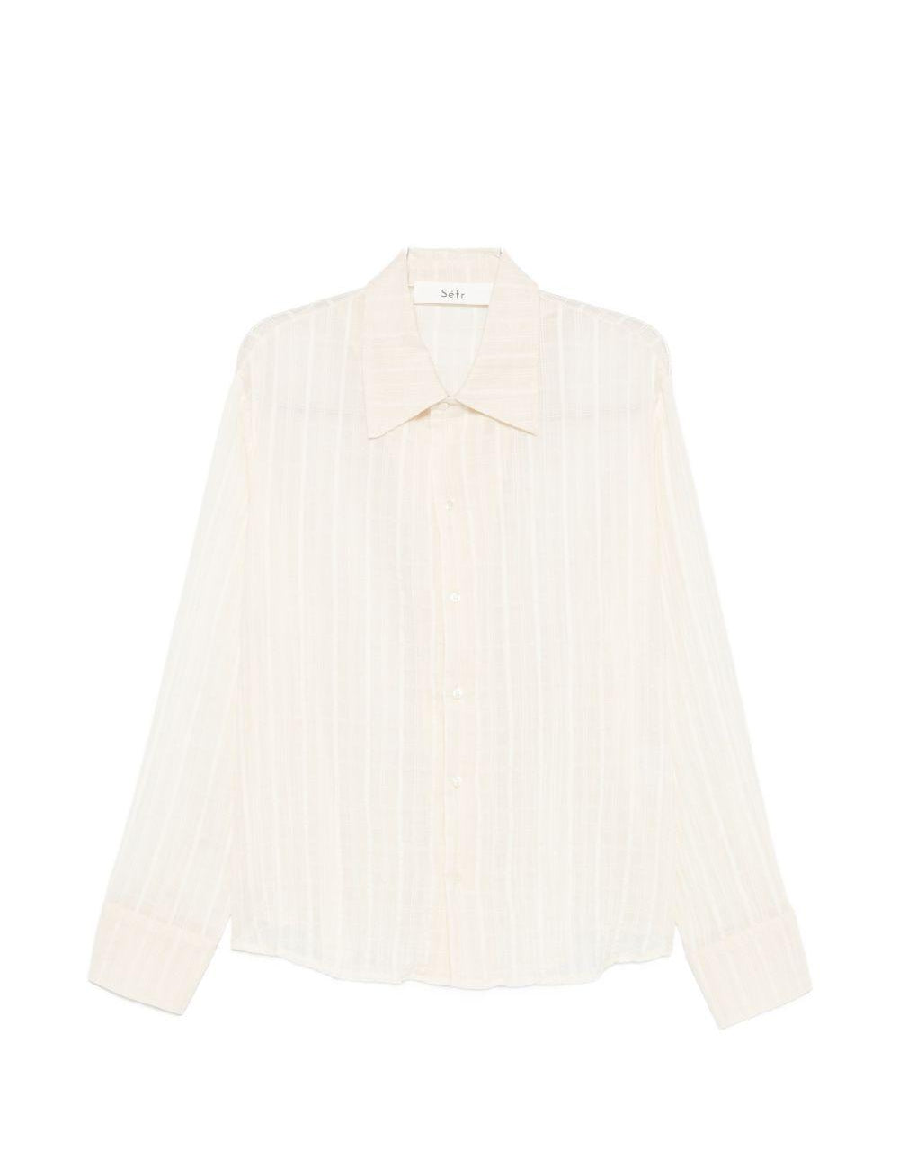 Camicia a maniche lunghe in bianco Sefr - uomo 