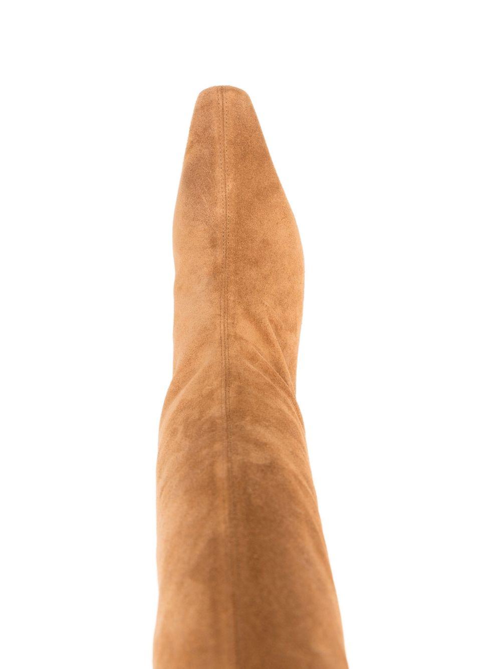 Stivali in camoscio al ginocchio in beige Staud - donna 