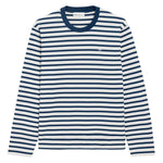 T-shirt Ami de Coeur a maniche lunghe in bianco e blu Ami paris - uomo 