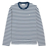 T-shirt Ami de Coeur a maniche lunghe in bianco e blu Ami paris - uomo 