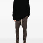 Maglione con cappuccio in cashmere in nero 
