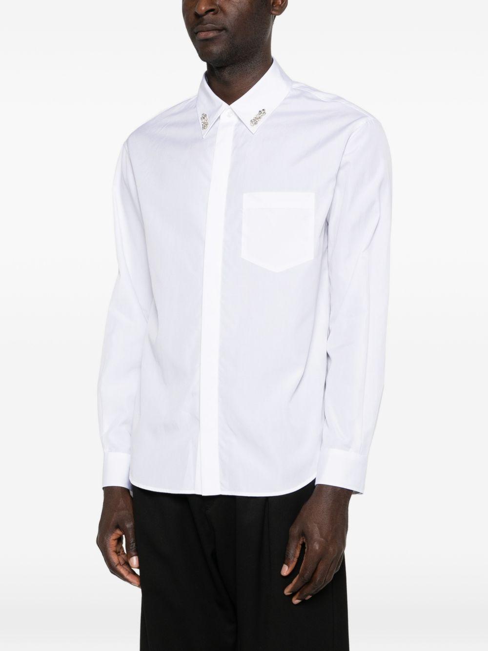 Camicia con decorazione di cristalli in bainco Simone rocha - uomo 